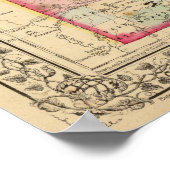 Minnesota Map door Mitchell Poster (Hoek)