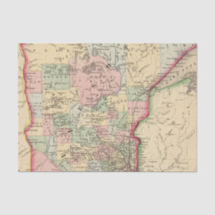 Minnesota Map door Mitchell Tissuepapier