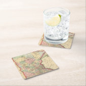 Minnesota Map door Mitchell Vierkante Kartonnen Onderzetter (Insitu)