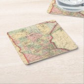 Minnesota Map door Mitchell Vierkante Kartonnen Onderzetter (Schuin)