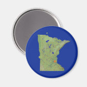 Minnesota Map Magnet (Recto/Verso)