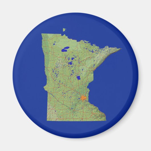 Minnesota Map Magnet (Devant)
