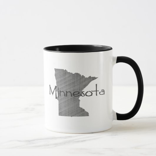 Minnesota Map met  grijze krijt Mok (Rechts)