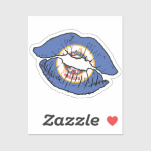 Minnesota Minnesotan Lipstick Liefde Vlag Sticker
