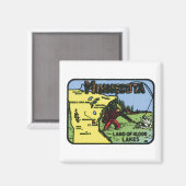 Minnesota MN -label Magneet (Voorkant / Achterkant)