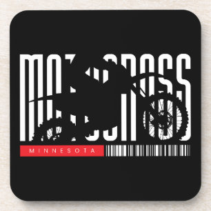 Minnesota Motocross Motorfiets Silhouet Bier Onderzetter
