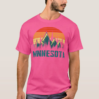 Minnesota Mountains Natuur Wandelen Retro 80 T-shirt
