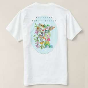 Minnesota Native Blooms T-Shirt Bloemen, Paddensto