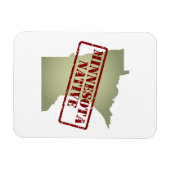 Minnesota Native gestempeld op kaart Magneet (Horizontaal)