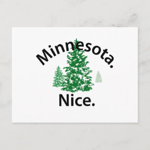 Minnesota Nice. Periode! (zwarte tekst) Briefkaart