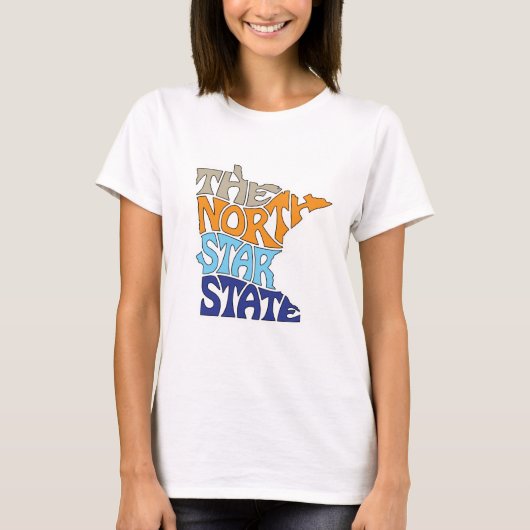 Minnesota Nickname Word Art T-shirt (Voorkant)