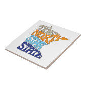 Minnesota Nickname Word Art Tegeltje (Zijkant)