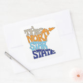 Minnesota Nickname Word Art Vierkante Sticker (Envelop)