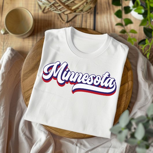 Minnesota noir blanc et bleu Vintage T-shirt