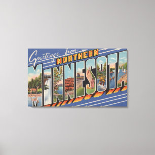 Minnesota (Noord) - Grote letterscènes Canvas Afdruk