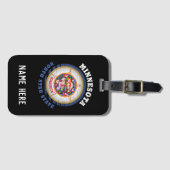 MINNESOTA NORTH STATE FLAG BAGAGELABEL (Voorkant (horizontaal))