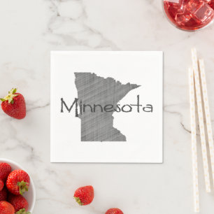Minnesota Old Grey Chalkboard Minnesotan Party Servet