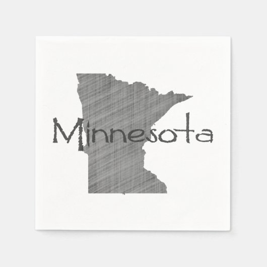 Minnesota Old Grey Chalkboard Minnesotan Party Servet (Voorkant)