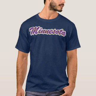 Minnesota Paars en Goud op White met Paarse Glo T-shirt
