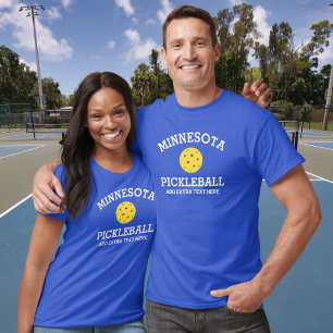 Minnesota Pickleball voegt aangepaste tekstclub pa T-shirt