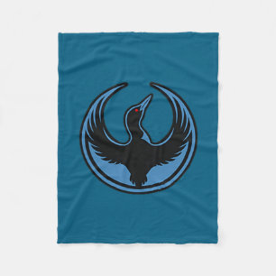 Minnesota rebel loon alliantie symbool mn fleece deken