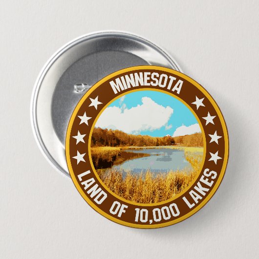 Minnesota Ronde Button 7,6 Cm (Voorkant /achterkant)