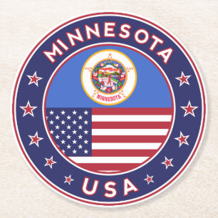 Minnesota Ronde Kartonnen Onderzetter