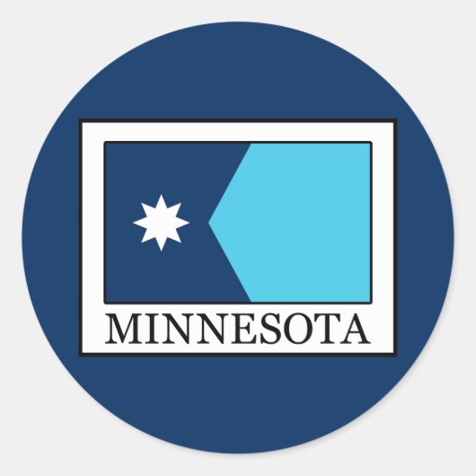 Minnesota Ronde Sticker (Voorkant)