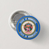 Minnesota Round Emblem Ronde Button 3,2 Cm (Voorkant /achterkant)