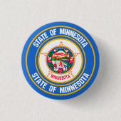 Minnesota Round Emblem Ronde Button 3,2 Cm (Voorkant)