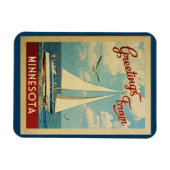 Minnesota Sailboot Vintage Travel Magneet (Horizontaal)