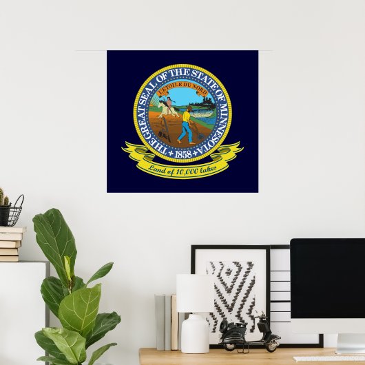 Minnesota Seal Poster (Thuiskantoor)