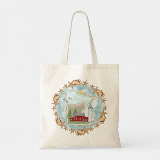 Minnesota Shells Lighthouse Tote Bag (Achterkant)