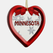 Minnesota Snowflake Coeur ornement de Noël (Droite)