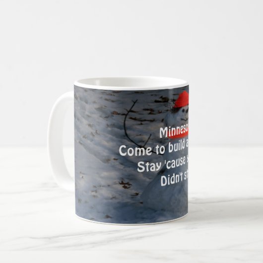 Minnesota Snowman Mok (Voorkant links)