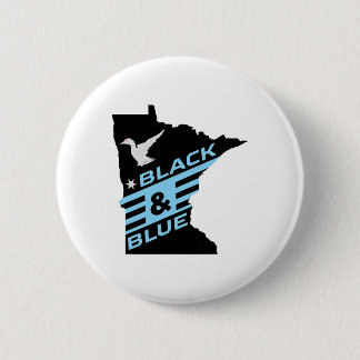 Minnesota Soccer Loon Zwart en Blauw  Ronde Button 5,7 Cm
