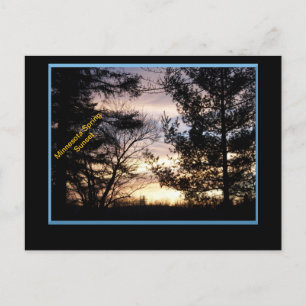 Minnesota Spring Sunset Briefkaart