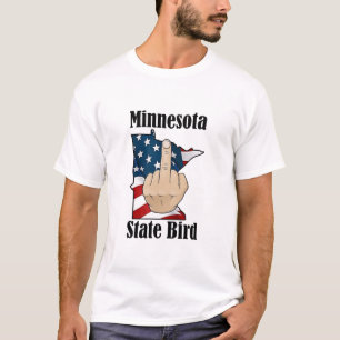 Minnesota staat vogel t-shirt middelvinger