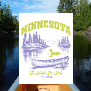 Minnesota staat voor North Star State East. 1858 M Briefkaart