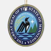Minnesota staat zegel 2024 keramisch ornament (Links)