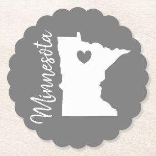 Minnesota staatskaart liefhuis kartonnen onderzetters