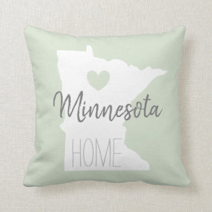 Minnesota staatskaart liefhuis kussen