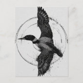 Minnesota Staatsvogel Loon in vlucht Briefkaart (Voorkant)