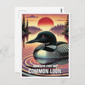 Minnesota State Bird Common Loon Briefkaart (Voorkant / Achterkant)