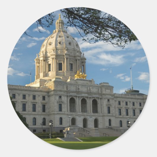 Minnesota State Capitol Ronde Sticker (Voorkant)