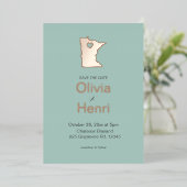 Minnesota State Destination Wedding Save the Date Folie Uitnodiging (Staand Voorkant)