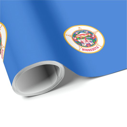 Minnesota State Flag Design Cadeaupapier (Rol Hoek)