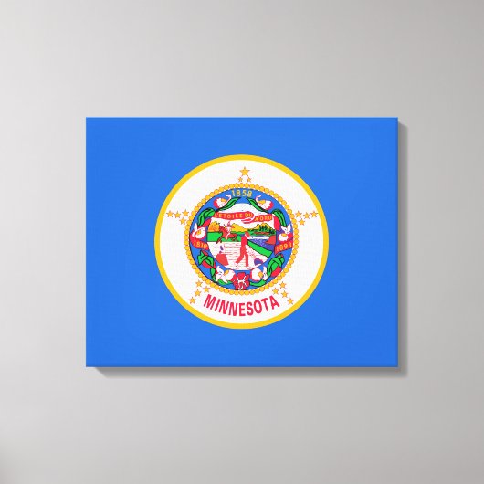 Minnesota State Flag Design Canvas Afdruk (Voorkant)