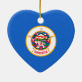 Minnesota State Flag Design Keramisch Ornament (Achterkant)