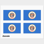 Minnesota State Flag Design Rechthoekige Sticker (Vel)